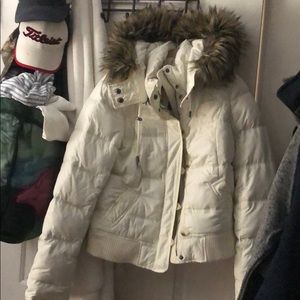 Abercrombie down filled jacket with fur hood